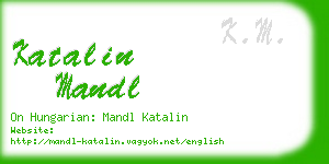 katalin mandl business card